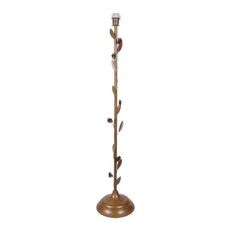 Buy Timber Floor Lamp - Gold & White Floor Lamp from Vaaree