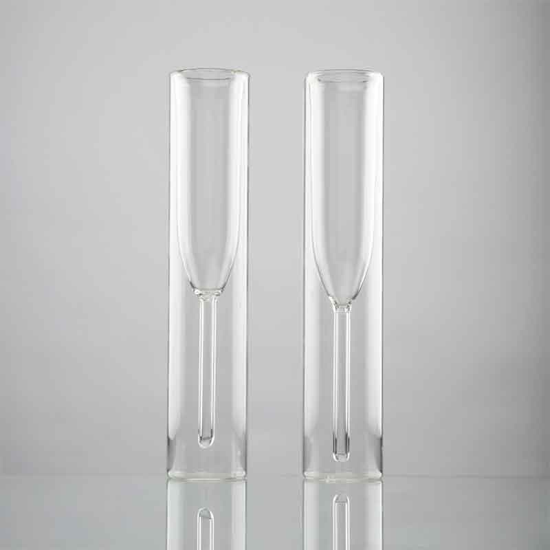 Buy Wedges Glass (150 ml) - Set Of Two Wine & Champagne Glasses from Vaaree