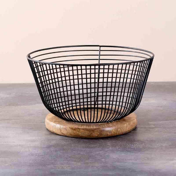 Fruit Basket - Dome Mesh Basket With Base
