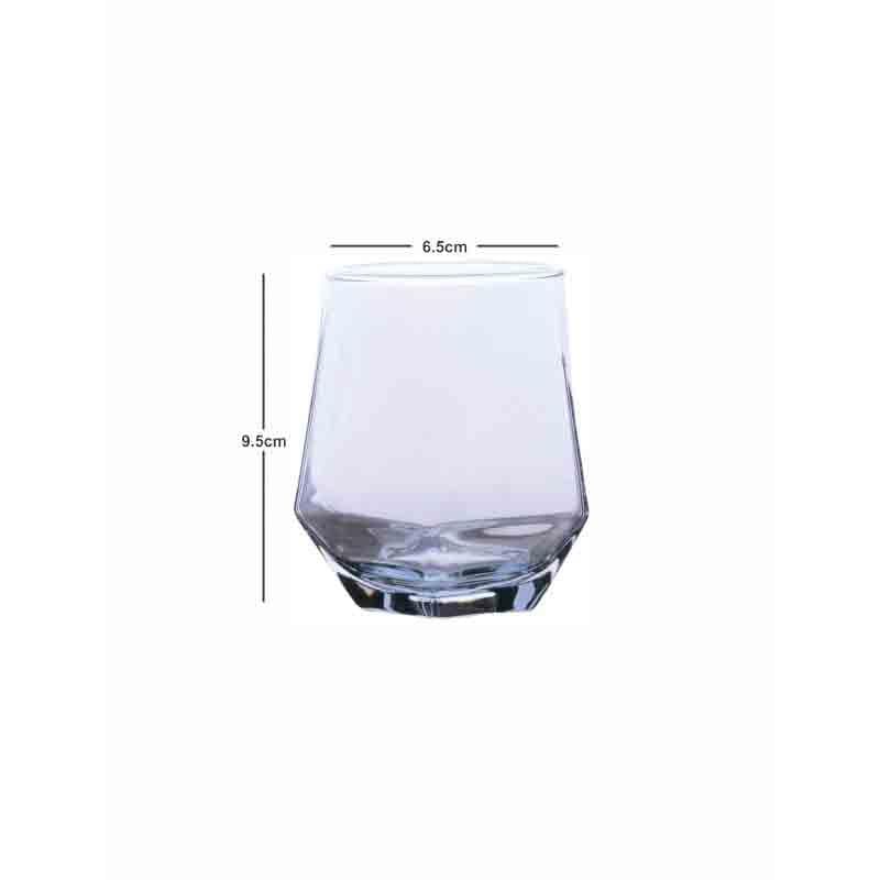 Buy Avalanche Glass Tumbler (Blue) (310 ml ) - Set of Six Drinking & Juice Glasses from Vaaree