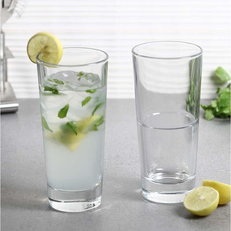 Buy Lemon -aid Soda Glass (330 ml)- Set Of Six Drinking & Juice Glasses from Vaaree