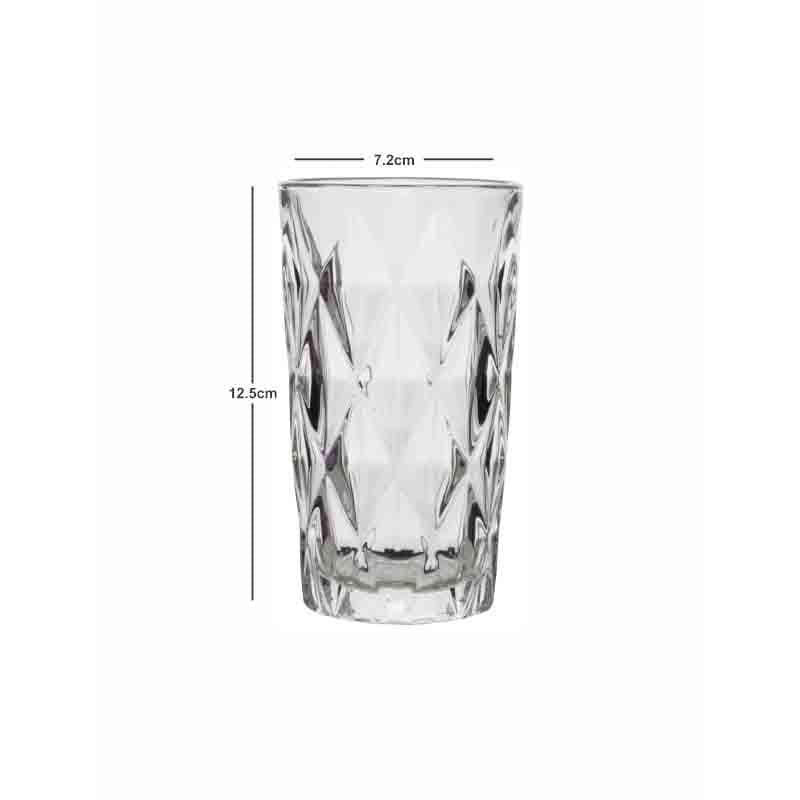 Buy Matio Glass Tumbler (Tall) (260 ml ) - Set of Six Drinking & Juice Glasses from Vaaree