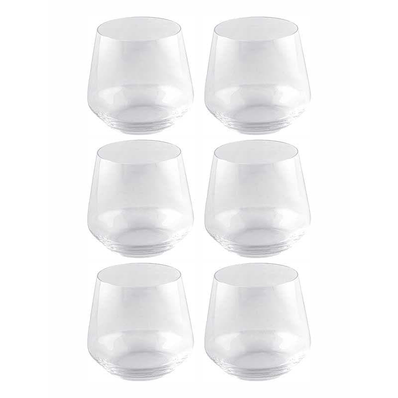 Buy Miro Glass Tumbler (370 ml ) - set of Six Scotch & Whiskey Glasses from Vaaree