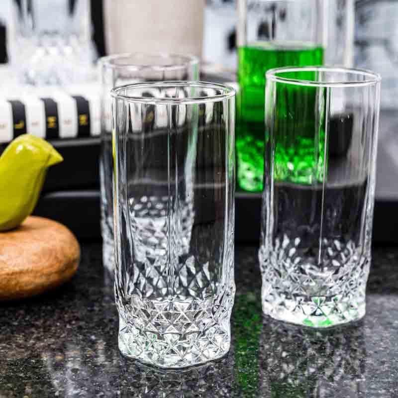 Buy MonaCasa Glass Tumbler (320 ml ) - Set of Six Drinking & Juice Glasses from Vaaree