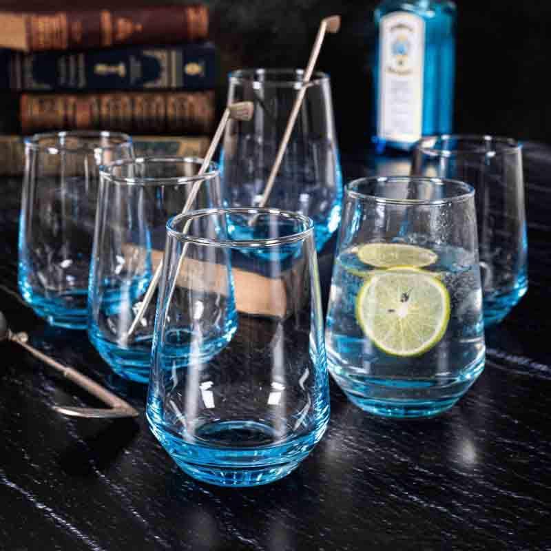 Buy Soar High Glass Tumbler(400 ml ) - Set of Six Drinking & Juice Glasses from Vaaree