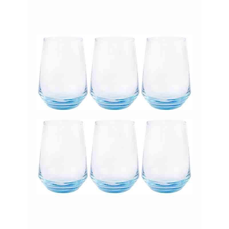 Buy Soar High Glass Tumbler(400 ml ) - Set of Six Drinking & Juice Glasses from Vaaree