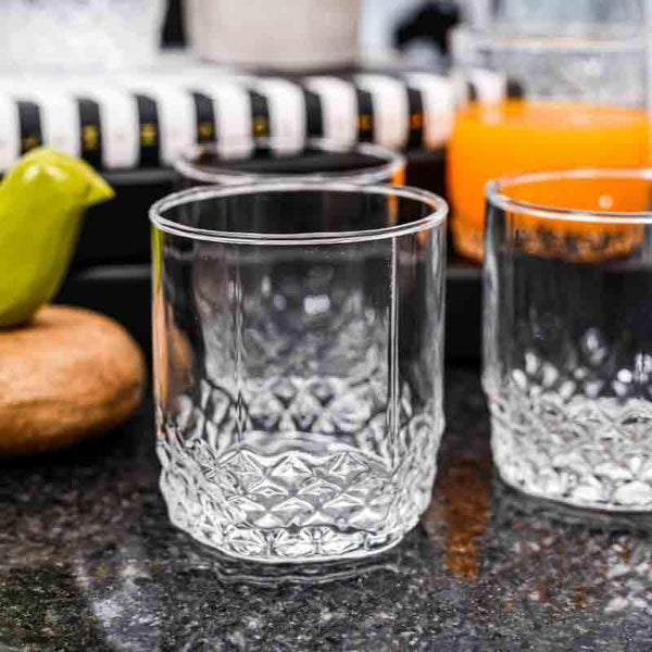 Drinking & Juice Glasses - Tiyna Glass Tumbler (320 ml ) - Set of Six