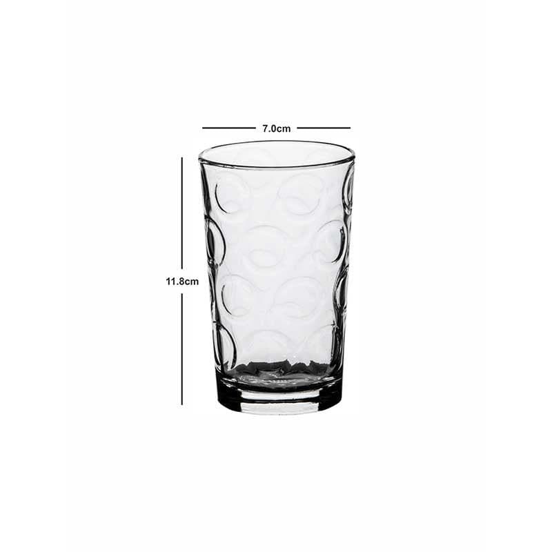 Buy Twist It Glass Tumbler (300 ml ) - Set of Six Drinking & Juice Glasses from Vaaree