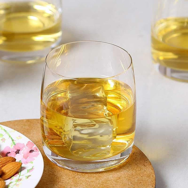 Buy Whiskey -on-the-rocks Glass (290 ml) - Set of Six Scotch & Whiskey Glasses from Vaaree