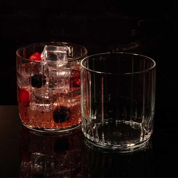 Drinking & Juice Glasses - Bottoms Up Glass Tumbler (265 ml ) - Set of Six