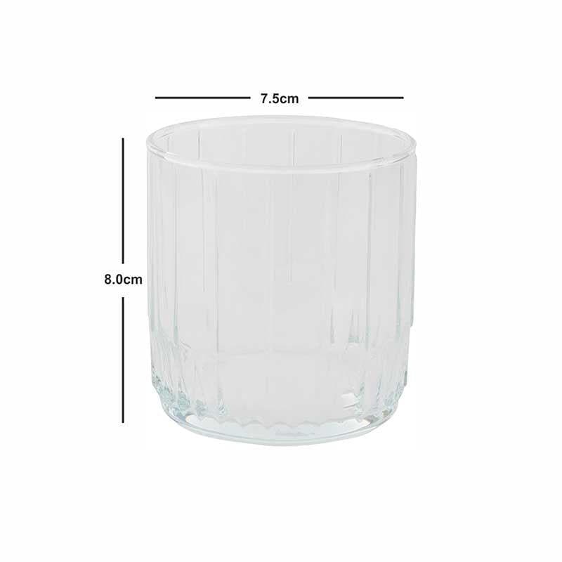 Buy Bottoms Up Glass Tumbler (265 ml ) - Set of Six Drinking & Juice Glasses from Vaaree