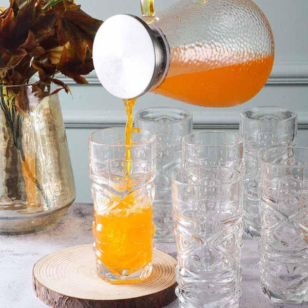 Drinking & Juice Glasses - Tiki Shiki Glass (400 ml ) - Set Of Six