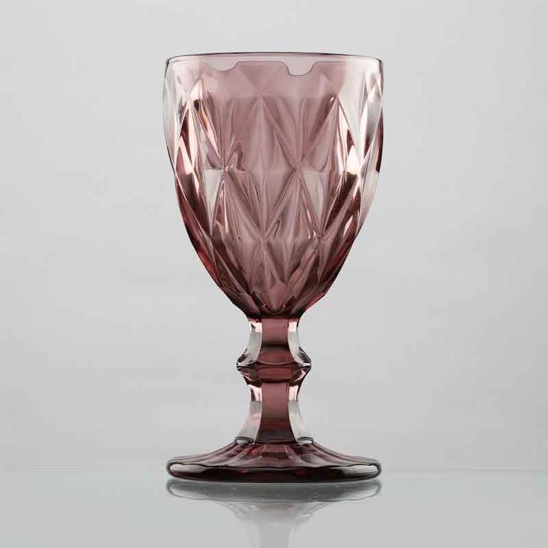 Buy Plum Crystal Tinted Goblet (244 ml ) - Set Of Two Wine & Champagne Glasses from Vaaree