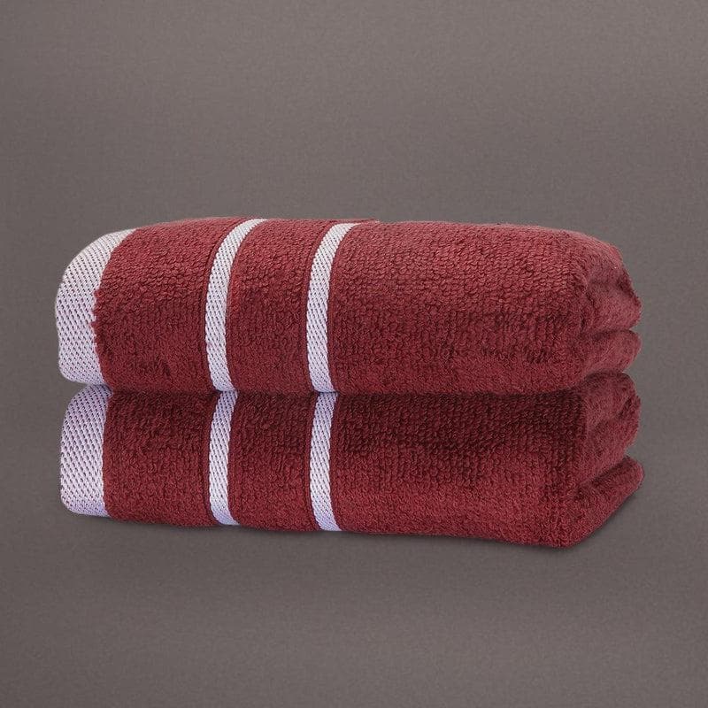 Buy Red Oh-so-soft Hand Towel - Set of Two Hand & Face Towels from Vaaree