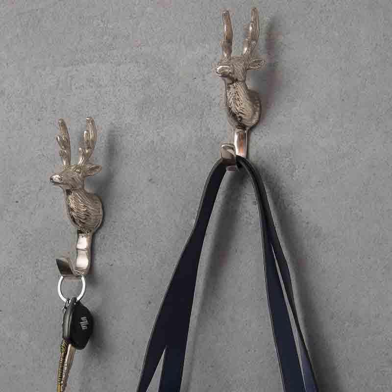 Buy Dear Deer Wall Hook - Set Of Two Hooks & Key Holders from Vaaree