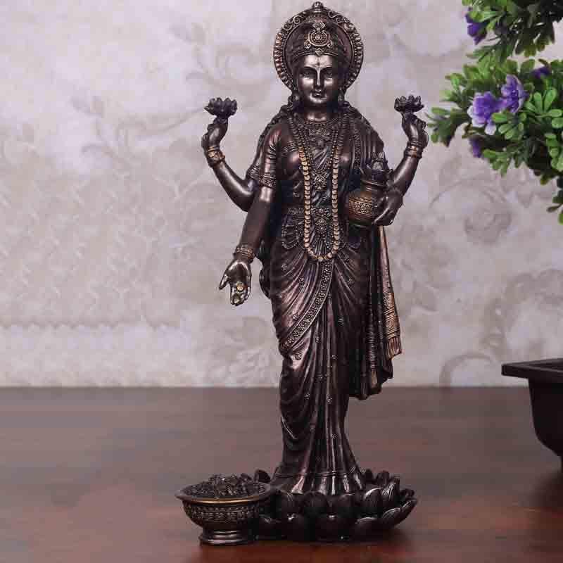 Buy Bronzie Lakshmi Idol Idols & Sets from Vaaree