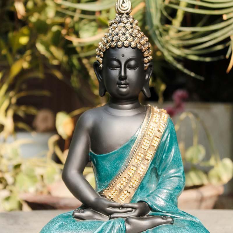 Buy Buddha In Meditation Statue- Green Idols & Sets from Vaaree