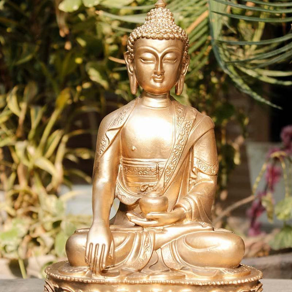 Idols & Sets - Buddha In Mudra Statue- Bronze