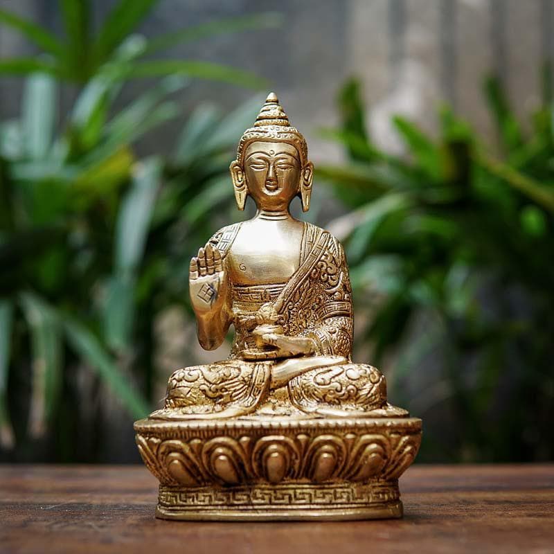 Buy Buddha In Mudra Statue- Gold Idols & Sets from Vaaree