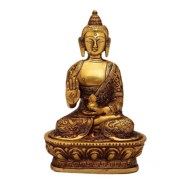 Buy Buddha In Mudra Statue- Gold Idols & Sets from Vaaree