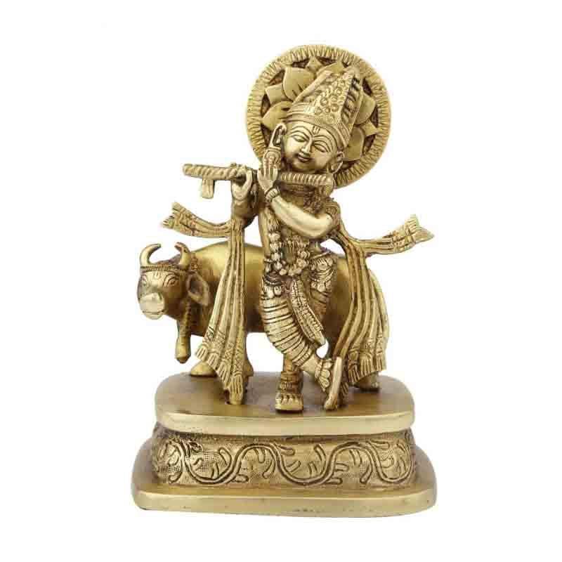 Buy Krishna Kamdhenu Idol Idols & Sets from Vaaree