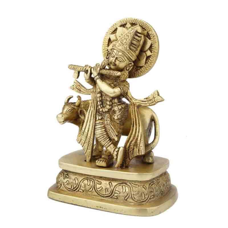 Buy Krishna Kamdhenu Idol Idols & Sets from Vaaree