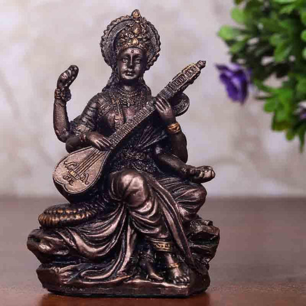 Idols & Sets - Sitar Saraswati Idol