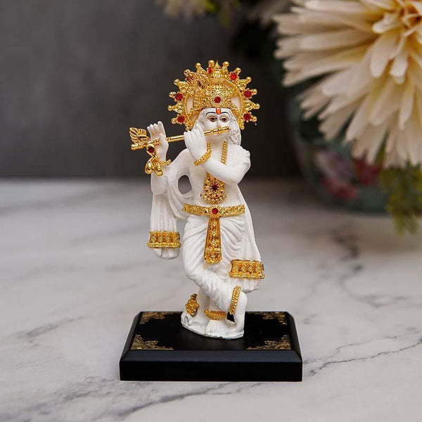 Idols & Sets - Standing Krishna Murti - White