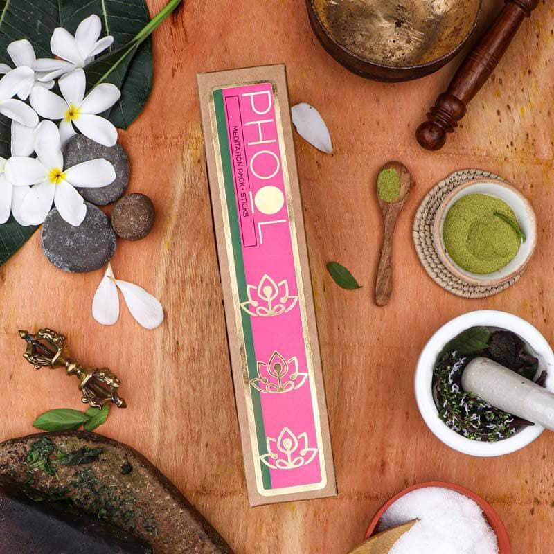 Buy Phool Meditation Combo Pack - Natural Incense Sticks Nagchampa & Patchouli Incense Sticks & Cones from Vaaree