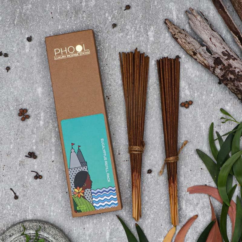 Buy Phool Natural Incense Sticks Refill pack - Eucalyptus Incense Sticks & Cones from Vaaree