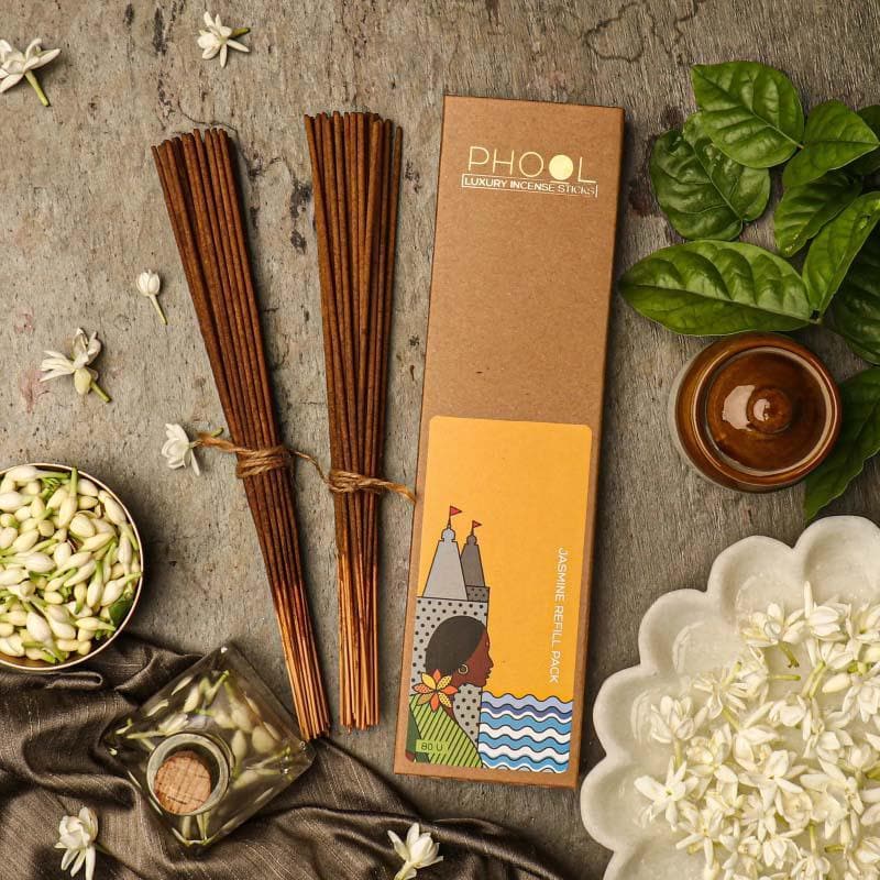 Buy Phool Natural Incense Sticks Refill pack - Jasmine Incense Sticks & Cones from Vaaree