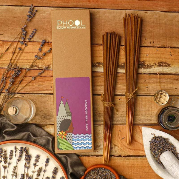 Incense Sticks & Cones - Phool Natural Incense Sticks Refill pack - Lavender