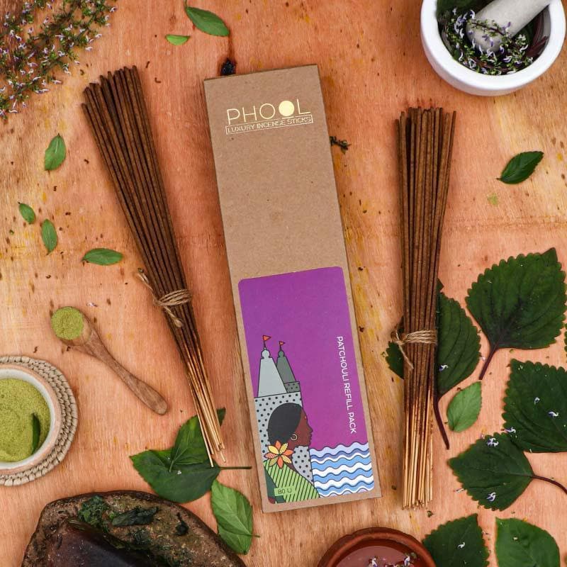 Buy Phool Natural Incense Sticks Refill pack - Patachouli Incense Sticks & Cones from Vaaree