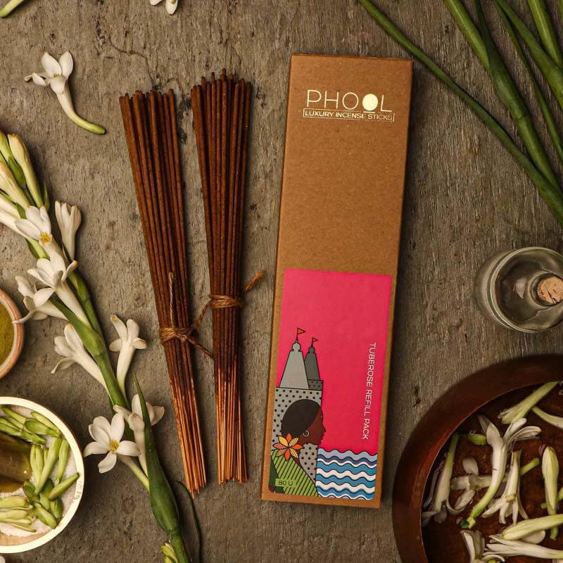 Buy Phool Natural Incense Sticks Refill pack - Tuberose Incense Sticks & Cones from Vaaree