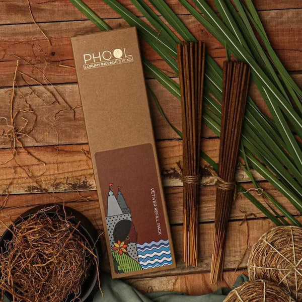 Buy Incense Sticks & Cones - Phool Natural Incense Sticks Refill pack - Vetiver at Vaaree online