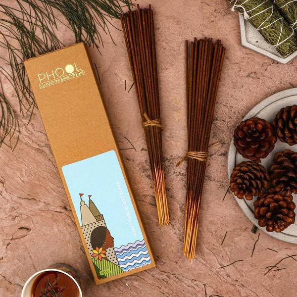 Buy Phool Natural Incense Sticks Refill pack - White cedar Incense Sticks & Cones from Vaaree