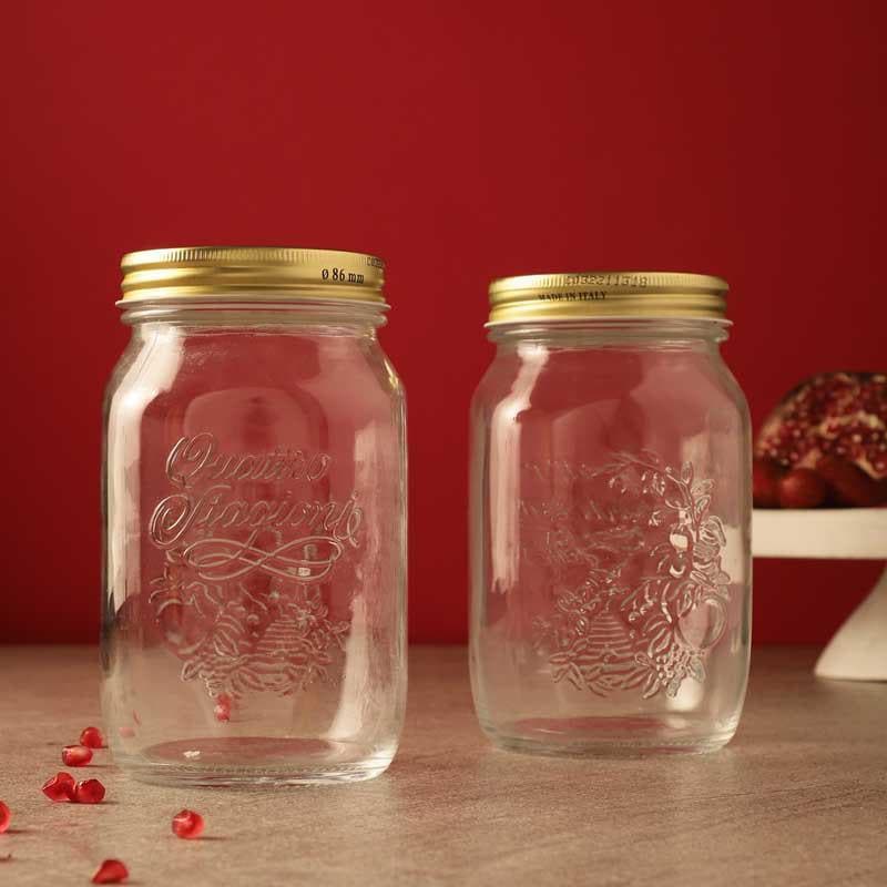 Jar - Countryside Storage Jar (1000 ml each)- Set Of Two