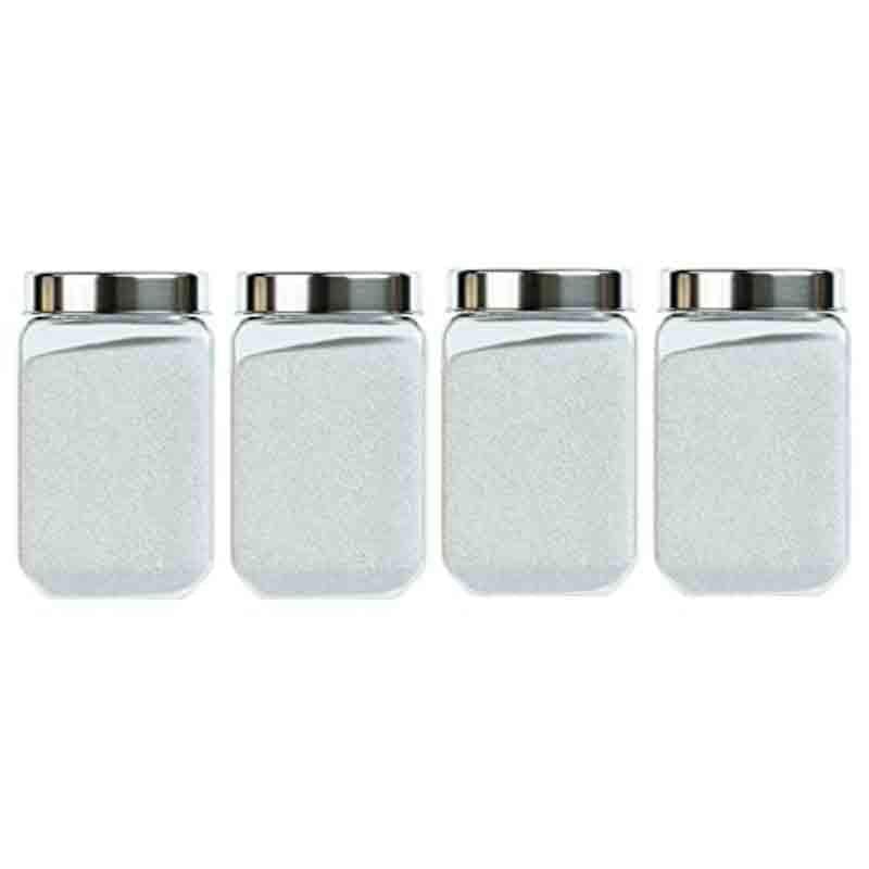 Buy Fiona Storage Container with steel lid (1550 ML Each) - Set of Four Jar from Vaaree