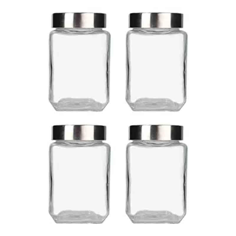 Buy Fiona Storage Container with steel lid (1550 ML Each) - Set of Four Jar from Vaaree