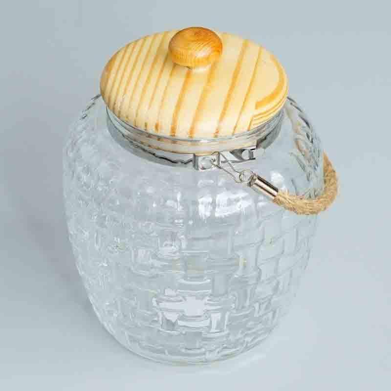 Jar - Madake Storage Jar with bamboo lid (2000 ML Each) - Set of Four