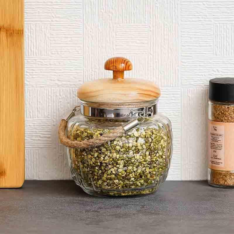 Jar - Madake Storage Jar with bamboo lid (500 ML Each) - Set of Four