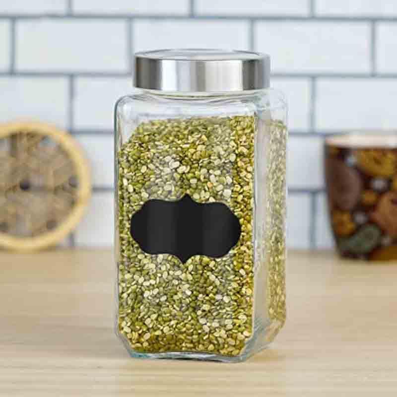 Jar - Metro Storage Jar with steel lid (1000 ML Each) - Set of Four