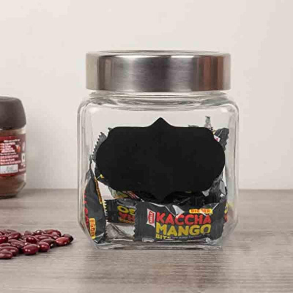 Jar - Metro Storage Jar with steel lid (500 ML Each) - Set of Six