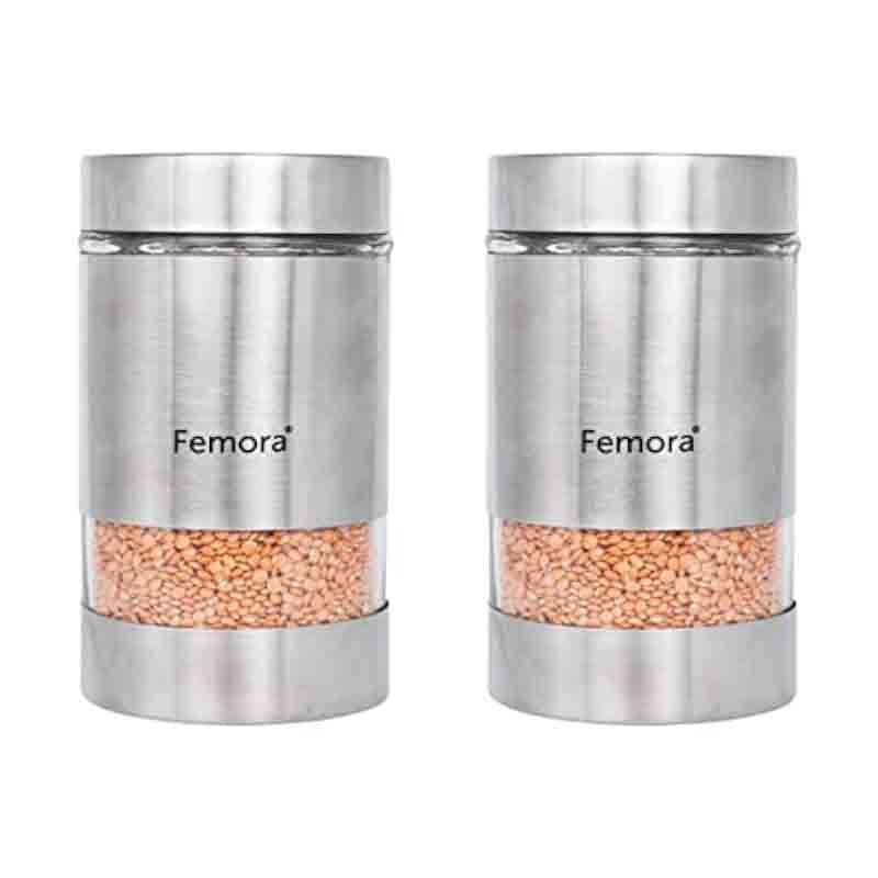 Jar - SilverPot Storage Jar (1000 ML Each) - Set of Two