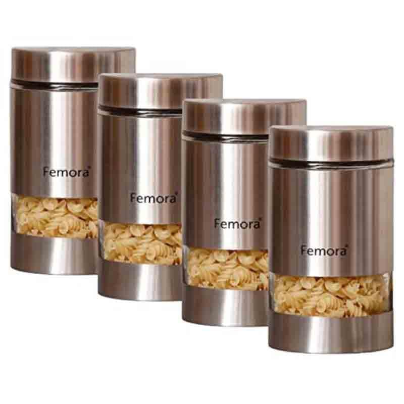 Jar - SilverPot Storage Jar (1000 ML) - Set of Four