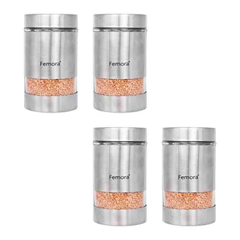 Jar - SilverPot Storage Jar (1000 ML) - Set of Four