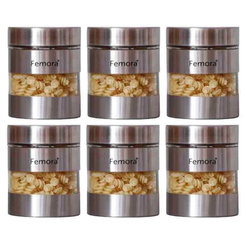 Jar - SilverPot Storage Jar (700 ML Each) - Set of Six