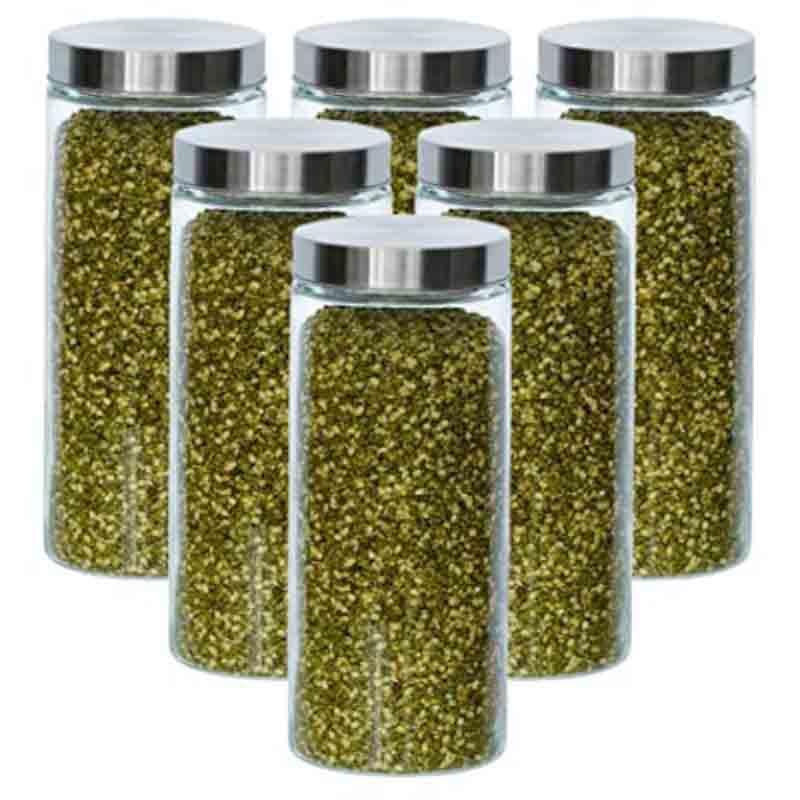 Buy Vento Storage Jar with steel lid (2200 ML Each) - Set of Six Jar from Vaaree