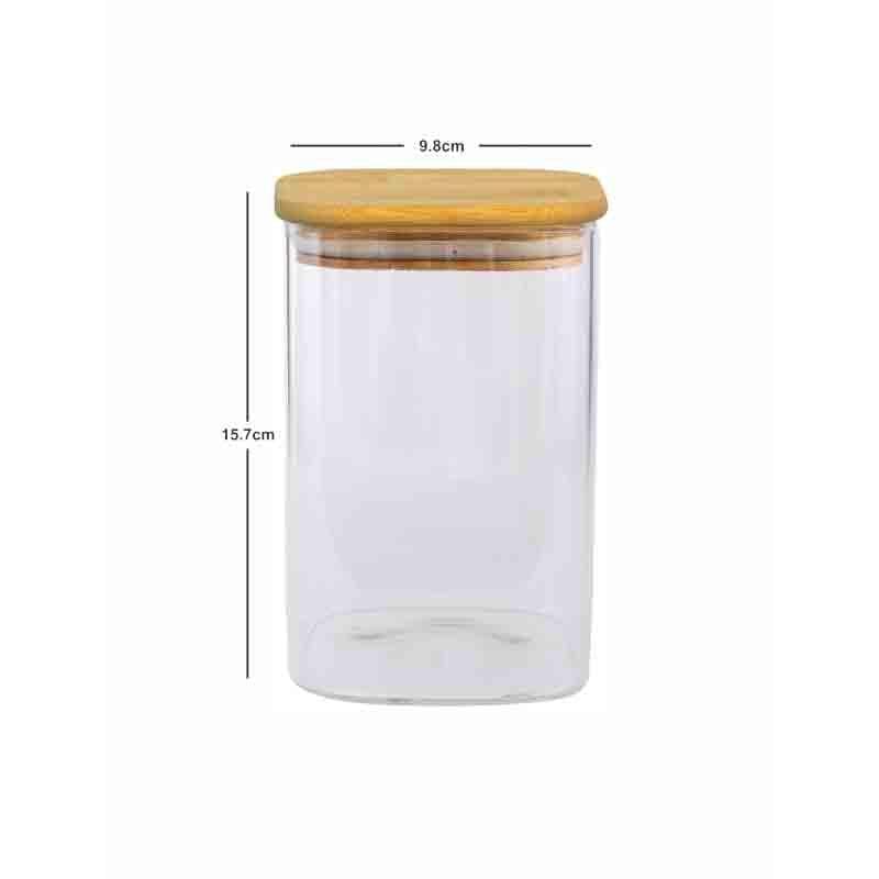 Buy Aura Storage Jar with Wooden Lid (1200 Each) - Set of Three Jar from Vaaree