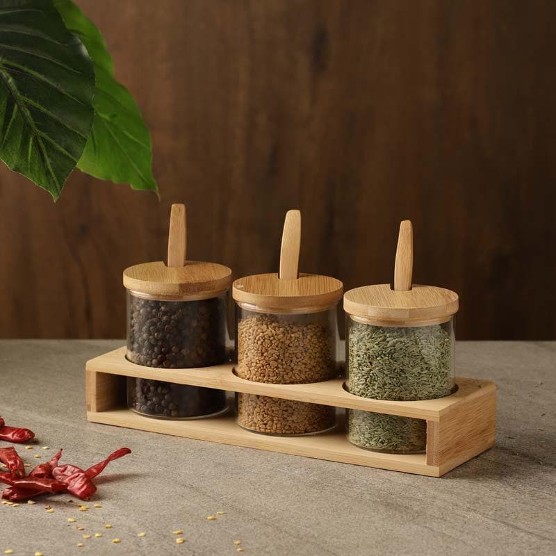 Jar - Cedar Condiment Serving Set